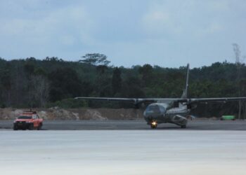 Uji Pendaratan Take Off-Landing Pesawat TNI AU di Bandara IKN