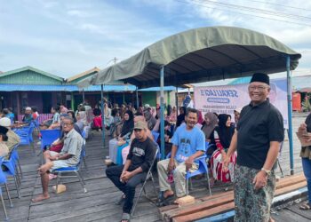 Chusnul Dihin Saat Sosialisasi di Kelurahan Berbas Pantai
