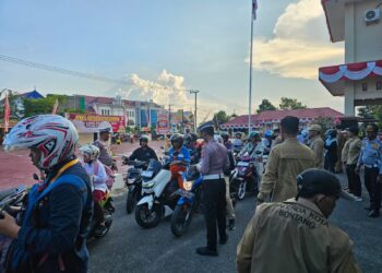 razia gabungan di Jalan Bhayangkara