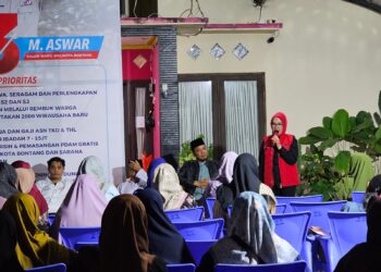 Najirah-Aswar sosialisasi di masyarakat Tanjung Limau