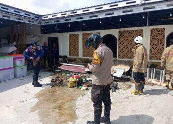 Situasi Cafe Anjungan usai kebakaran