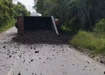 Kecelakaan Truk Batu Bara di Paser (Foto Katakaltim)