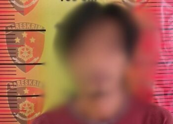 Diduga narkoba pria ini diamankan polisi (Foto Humas Polres Bontang)