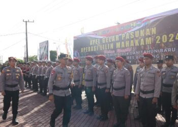 Apel Gelar Pasukan "Lilin Mahakam" 2024, Polres Bontang (Foto Ist)