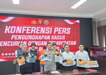 Konferensi Pers Polres Bontang terkait narkoba (Foto AYB)