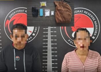 Polisi berhasil mengamankan pasangan suami istri (Foto Humas Polres Kukar)