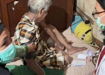Kondisi lansia berusia 69 tahun yang tinggal di Kelurahan Berebas Tengah, Kecamatan Bontang Selatan (Foto Ayb)
