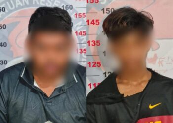 Dua Tersangka Penyalahgunaan dan Peredaran Narkotika ditangkap Polres Bontang (Foto Ayb)