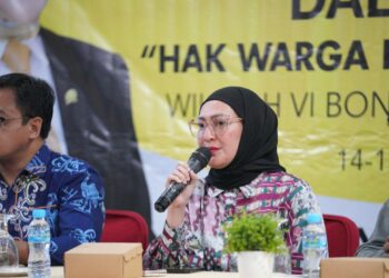 Anggota DPRD Kaltim, Shemmy Permata Sari, menggelar kegiatan sosialisasi penguatan demokrasi ke-dua di Kota Bontang (Foto Ayb)