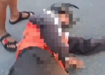 Kecelakaan lalu lintas ganda terjadi di Jl. KS Tubun, depan Hotel Surya Raya, Bontang, Senin (3/3/2025 pagi. (Ist)