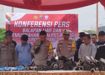 Konferensi Pers Polres Bontang terkait knalpot brong (Ayb)