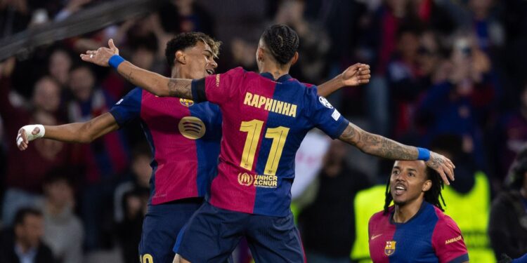 Seleberasi Raphinha dan Lamine Yamal, (FC Barcelona)