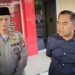 Kapolres Bontang, AKBP Alex Frestian Lumban Tobing dan Kasat Reskrim AKP Hari Supranoto saat di wawancara awak media (Ayb)