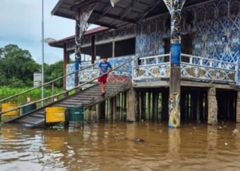 Banjir Melanda Beberapa Desa di Kecamatan Tabang, Kutai Kartanegara (Polsek Tabang)