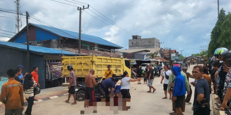 Kecelakaan lalu lintas terjadi di Jalan Wolter Monginsidi, Kota Sangatta, Kutai Timur. (Ist)
