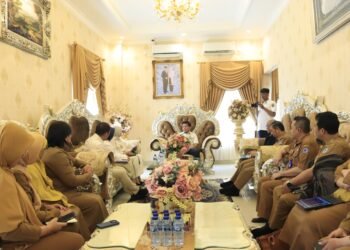 Dinas Ketahanan Pangan, Perikanan, dan Pertanian (DKP3) Bontang audiensi dengan Ketua DPRD terkait Rencana Pembangunan Gudang Perum Bulog. (Ist)