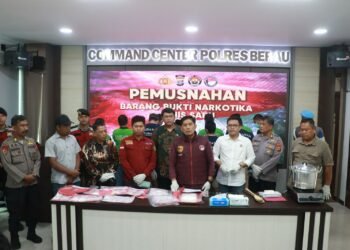 Polres Berau Musnahkan 1,5 Kilogram Sabu, Tegaskan Komitmen Perangi Narkoba. (Humas Polres Berau)