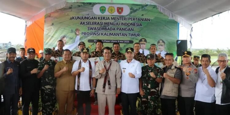 Dukung Program Swasembada Pangan, Wakapolda Kaltim Dampingi Mentan RI Tinjau Program di Kabupaten PPU