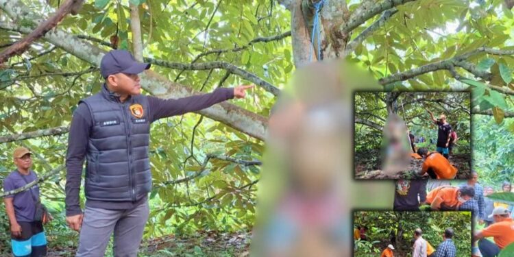 Polisi lakukan olah TKP penemuan mayat yang gantung diri
