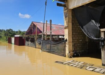 Kondisi genangan air di Gunung Telihan akibat hujan