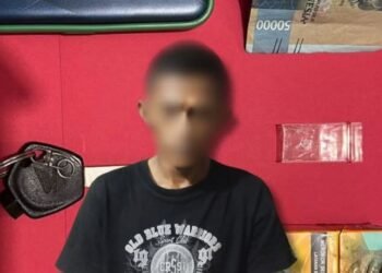 Polsek Anggana Kukar Tangkap Kurir Sabu di Sungai Meriam