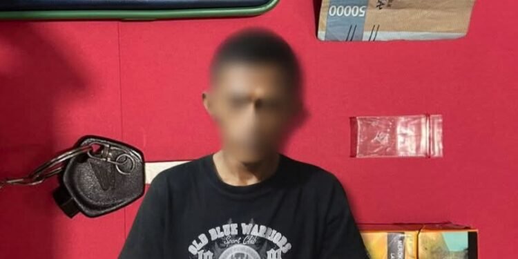 Polsek Anggana Kukar Tangkap Kurir Sabu di Sungai Meriam