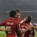 Kesenangan para pemain Timnas Indonesia usai Ole Romeny cetak gol