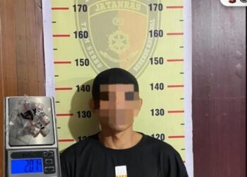 Pelaku diamankan polisi (Dok: Polres Kukar)