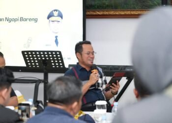 Gubernur Kaltim Rudy Mas'ud dalam acara Coffee Break bersama sejumlah jurnalis se-Kaltim