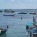 Sejumlah kapal pengantar wisatawan yang berkunjung di Pulau Beras Basah (BPBD Bontang)
