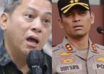 DPD RI asal Kalimantan Timur, Yulianus Henock Sumual, dan Kapolres Kukar, Dody Surya Putra