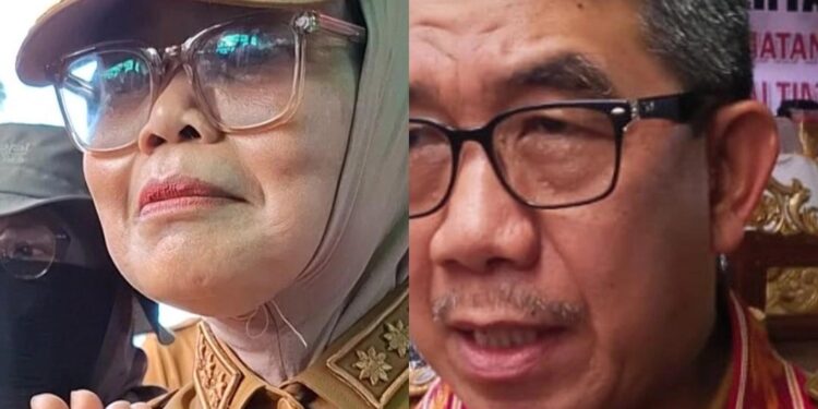Wali Kota Bontang Neni Moerniaeni dan Bupati Kutim Ardiansyah Sulaiman