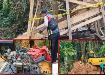 Polsek Tabang Kukar Gerebek Tambang Emas Ilegal di Desa Sidomulyo