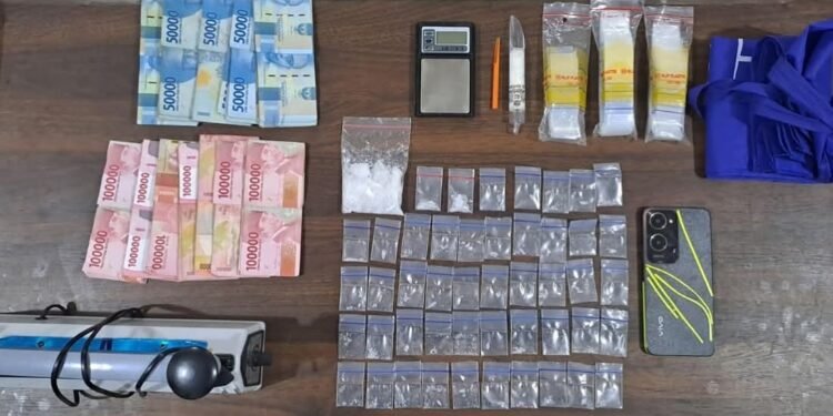 Polres Kukar Ringkus Tiga Pelaku, 46,53 Gram Sabu Diamankan