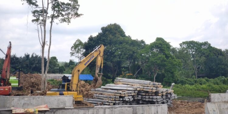 Proyek Turap di Kanaan Bontang Berlanjut, Pogres 70 Persen