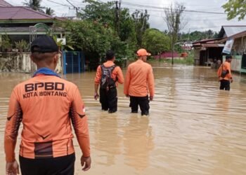 BPBD Bontang pantau lokasi banjir beberapa waktu lalu