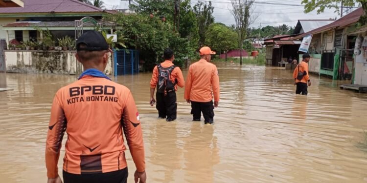 BPBD Bontang pantau lokasi banjir beberapa waktu lalu