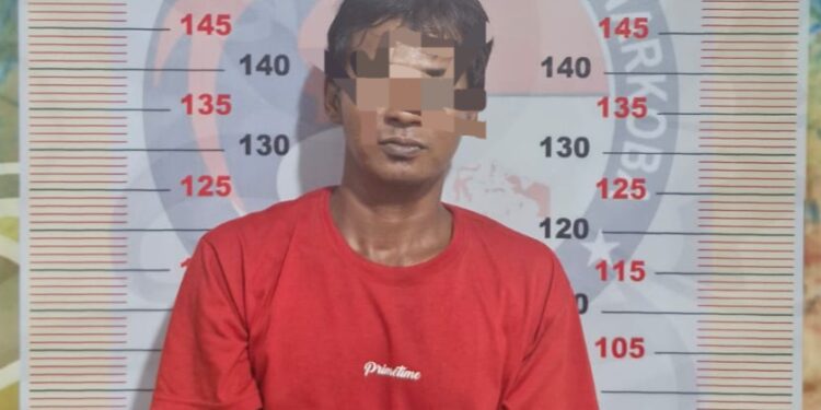 Pria berinisial Ks alias Km (38) ditangkap polisi saat berada di sebuah hotel