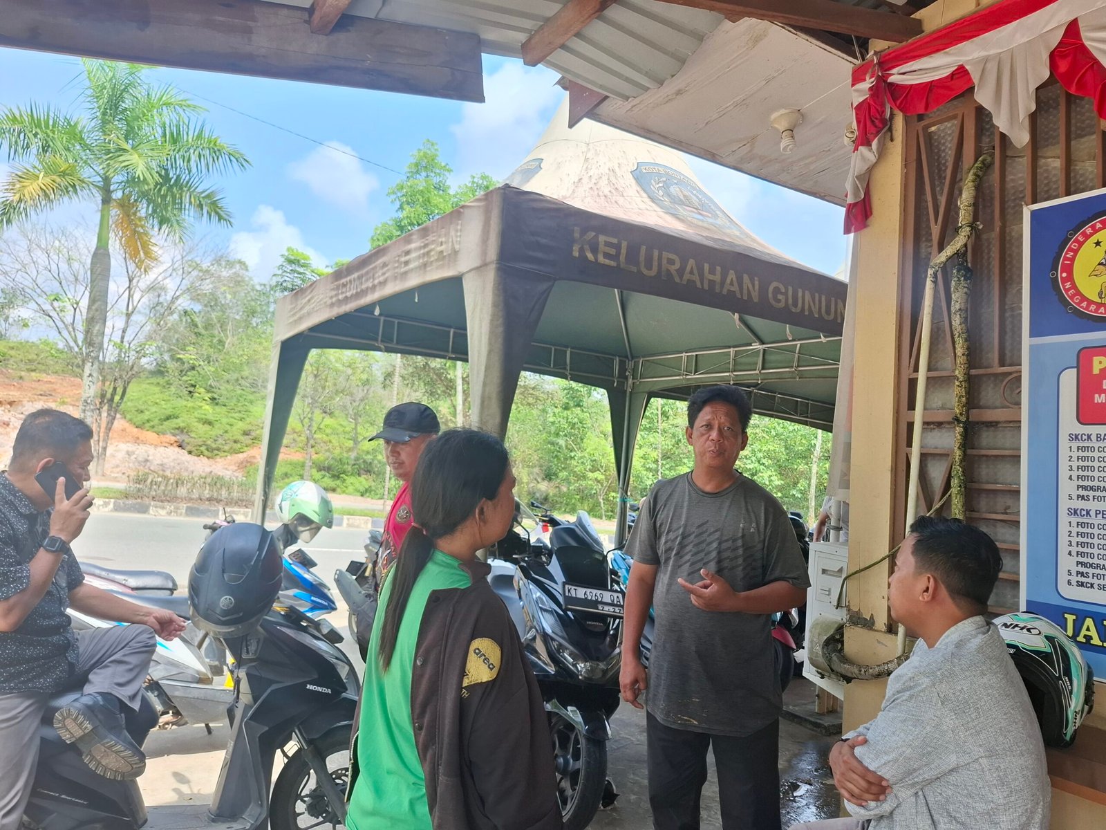 Warga sempat mendatangi Polsek Bontang Barat untuk mediasi