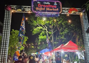 Kegiatan Creative Night Market (CNM) di Bontang