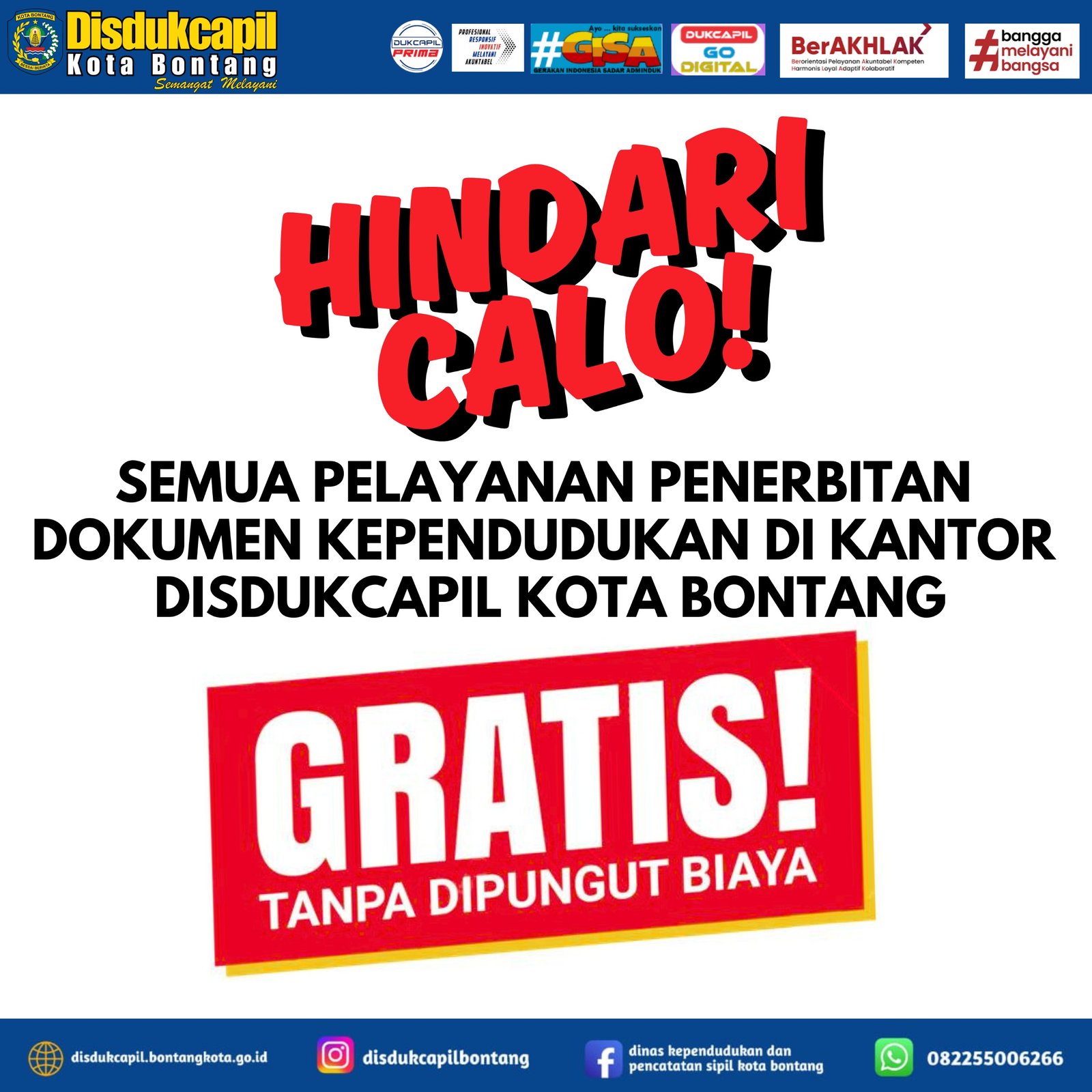 Himbauan Disdukcapil Bontang
