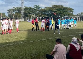 Kondisi Turnamen Cup anatara Dinas di Lapangan Sepak Bola Besai Berinta berapa hari lalu