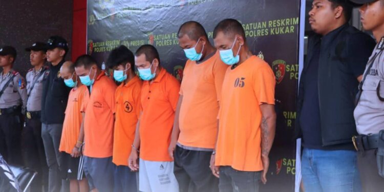Sejumlah tersangka kasus Curanmor diamankan Polres