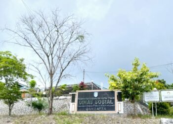 Kondisi dari luar Kantor Dinas Sosial Kutim