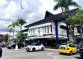 Kondisi halaman Kantor DPMPTSP Bontang