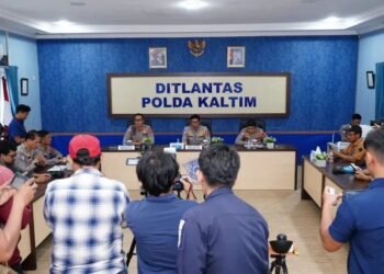 Polda Kalimantan Timur menggelar Konferensi Pers terkait hasil Operasi Zebra Mahakam 2025