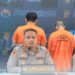 Kapolresta Samarinda Kombes Pol Hendri Umar pimpin konferensi pers soal kasus korupsi