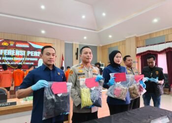 Konferensi Pers Polres Kutim soal kasus pencabulan