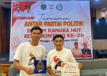 Kader PSI Sabet Juara Lomba Domino Antar Partai Politik pada HUT ke-26 Kota Bontang