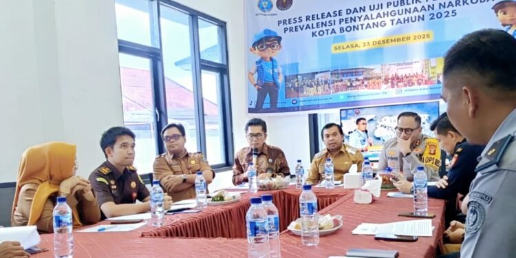 Konferensi pers BNNK Bontang soal rehabilitasi narkoba